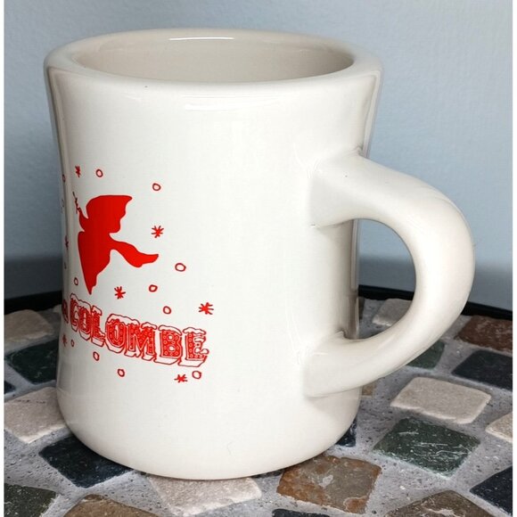 LA COLOMBE Coffee Mug 10oz Thick Walled Diner Holiday Restaurant Ware Retro - Picture 2 of 9